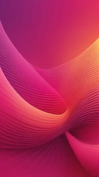 A gradient wallpaper with Fractal shapes using fuchsia and red gradient colors. Generative AI.