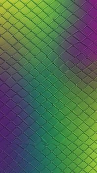 A gradient wallpaper with Lattice shapes using green and mediumpurple gradient colors. Generative AI.