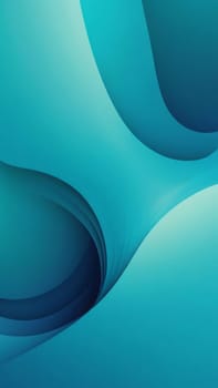 A gradient wallpaper with Distorted shapes using teal and skyblue gradient colors. Generative AI.