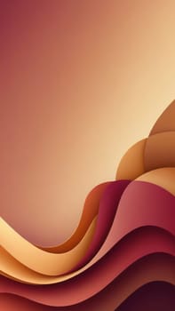 A gradient wallpaper with Organic shapes using maroon and sandybrown gradient colors. Generative AI.