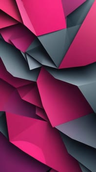 A gradient wallpaper with Irregular shapes using fuchsia and darkslategrey gradient colors. Generative AI.