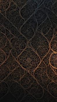 A gradient wallpaper with Gabled shapes using black and oldlace gradient colors. Generative AI.