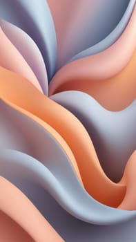 A gradient wallpaper with Freeform shapes using silver and peachpuff gradient colors. Generative AI.