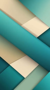 A gradient wallpaper with Trapezoidal shapes using teal and linen gradient colors. Generative AI.