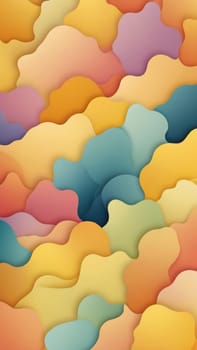 A gradient wallpaper with Irregular shapes using yellow and seashell gradient colors. Generative AI.