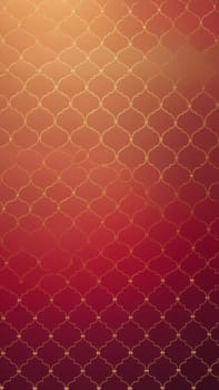 A gradient wallpaper with Quatrefoil shapes using maroon and khaki gradient colors. Generative AI.