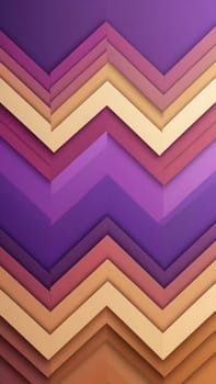 A gradient wallpaper with Chevron shapes using purple and burlywood gradient colors. Generative AI.
