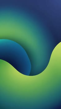 A gradient wallpaper with Globular shapes using navy and springgreen gradient colors. Generative AI.