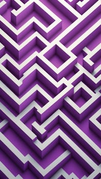 A gradient wallpaper with Labyrinth shapes using purple and lightgrey gradient colors. Generative AI.