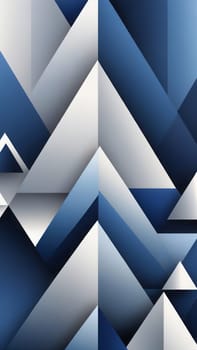 A gradient wallpaper with Pyramidal shapes using silver and navy gradient colors. Generative AI.