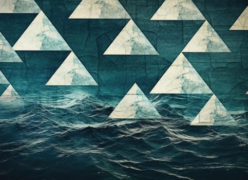 abstract ocean background with geometry shapes and water waves tide comeliness