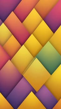 A gradient wallpaper with Gabled shapes using yellow and thistle gradient colors. Generative AI.