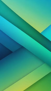 A gradient wallpaper with Oblique shapes using green and skyblue gradient colors. Generative AI.