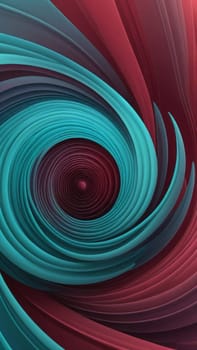 A gradient wallpaper with Vortex shapes using maroon and mediumaquamarine gradient colors. Generative AI.