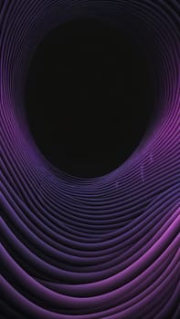 A gradient wallpaper with Helical shapes using black and violet gradient colors. Generative AI.