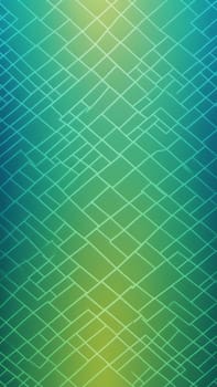 A gradient wallpaper with Fret shapes using teal and lightgreen gradient colors. Generative AI.