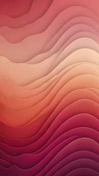 A gradient wallpaper with Scalloped shapes using maroon and seashell gradient colors. Generative AI.
