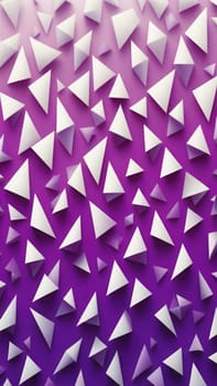 A gradient wallpaper with Spiked shapes using white and darkorchid gradient colors. Generative AI.