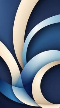 A gradient wallpaper with Curvilinear shapes using navy and navajowhite gradient colors. Generative AI.