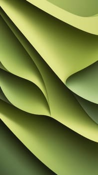 A gradient wallpaper with Folded shapes using olive and gainsboro gradient colors. Generative AI.