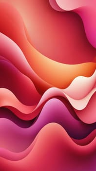 A gradient wallpaper with Organic shapes using red and orchid gradient colors. Generative AI.