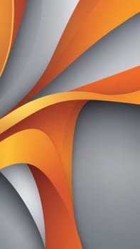 A gradient wallpaper with Flared shapes using orange and lightgray gradient colors. Generative AI.