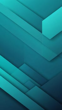 A gradient wallpaper with Rectilinear shapes using teal and darkcyan gradient colors. Generative AI.