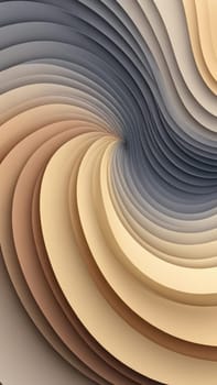 A gradient wallpaper with Spiral shapes using gray and beige gradient colors. Generative AI.