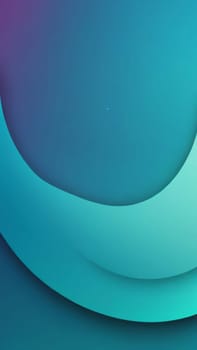 A gradient wallpaper with Crescent shapes using teal and cyan gradient colors. Generative AI.