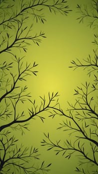 A gradient wallpaper with Branched shapes using olive and black gradient colors. Generative AI.