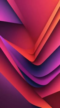 A gradient wallpaper with Folded shapes using red and darkmagenta gradient colors. Generative AI.