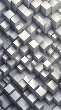 A gradient wallpaper with Cubist shapes using silver and whitesmoke gradient colors. Generative AI.