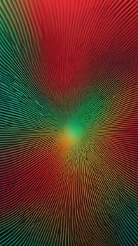 A gradient wallpaper with Guilloche shapes using red and darkolivegreen gradient colors. Generative AI.