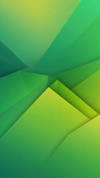 A gradient wallpaper with Prism shapes using green and lawngreen gradient colors. Generative AI.