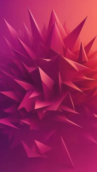 A gradient wallpaper with Spiked shapes using maroon and magenta gradient colors. Generative AI.