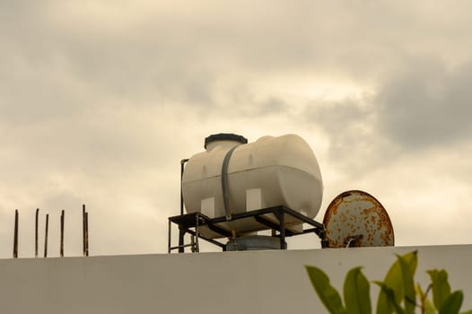 tank for heating water on the roof in a village in Cyprus 1