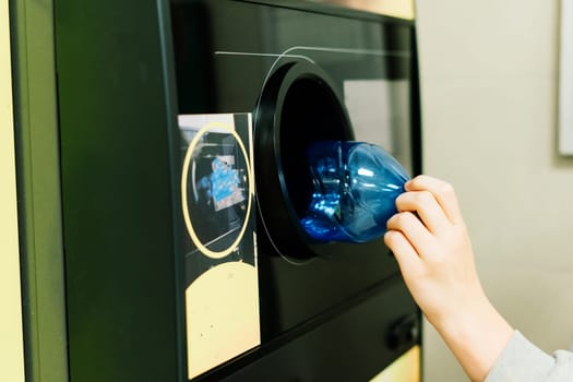 Bottle deposit: recyclable bottle in a store Europe