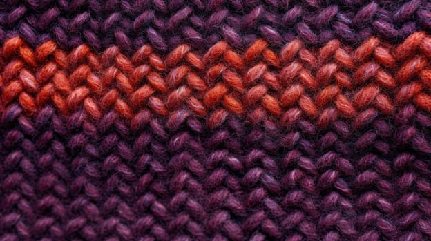 Knitted woolen background. A detailed pattern on wool fabric texture AI