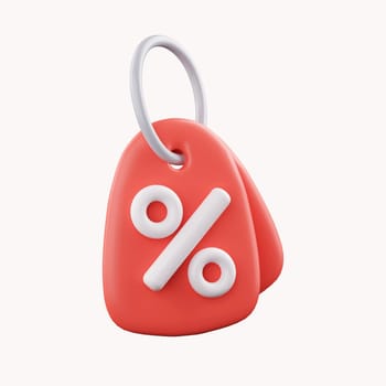3d Promotion sale percentage discount coupons on isolate background marketing profitable shopping online concept. cashback, purchase, sell, minimal cartoon. 3d render illustration.