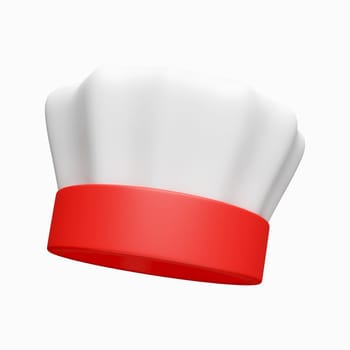 3d chef hat. minimal school icon. isolated on background, icon symbol clipping path. 3d render illustration.