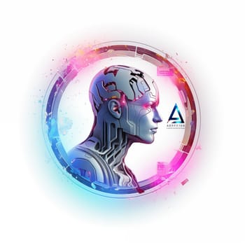 The logo of the artificial intelligence app. High quality photo