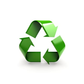 Recycle symbol with isolated white background, . Generative AI.