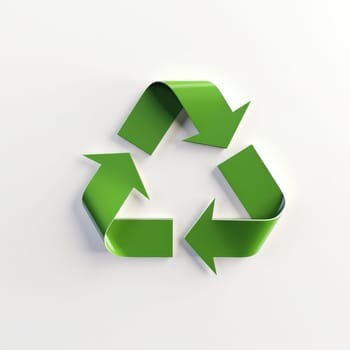 Recycle symbol with isolated white background, . Generative AI.