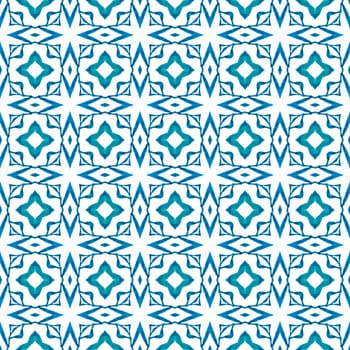 Tropical seamless pattern. Blue gorgeous boho chic summer design. Hand drawn tropical seamless border. Textile ready unique print, swimwear fabric, wallpaper, wrapping.