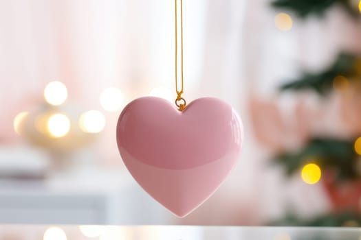 Ceramic Valentine's Day heart Flat mockup, .Generative AI.