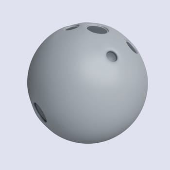 3d moon. icon isolated on gray background. 3d rendering illustration. Clipping path..