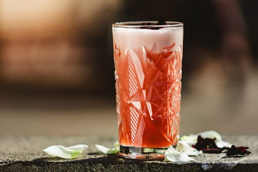 The Singapore Sling cocktail. Shallow dof