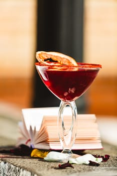 Strawberry margarita cocktail. Shallow dof.