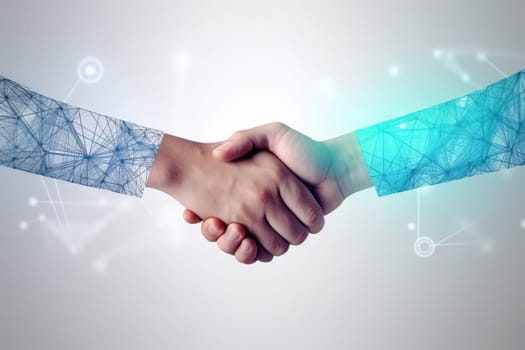 Business finance handshake partnership, finance investment agreement Generative AI.