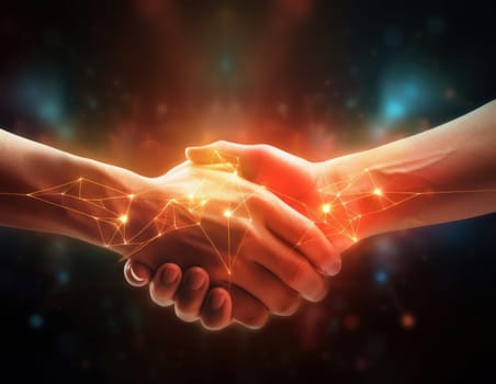 Business finance handshake partnership, finance investment agreement Generative AI.